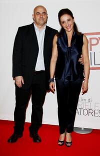 Maurizio Crozza and Carla Signoris at the premiere of "Happy Family."
