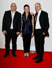 Maurizio Crozza, Carla Signoris and Gabriele Salvatores at the premiere of "Happy Family."