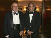 Ahmet Ertegun and Bobby Short at the Surprise 80th Birthday Party For Bobby Short.