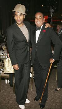 Lenny Kravitz and Bobby Short at the Surprise 80th Birthday Party For Bobby Short.
