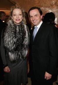 Caroline Sihol and Stanislas De Quercize at the inauguration of the renovated Van Cleef And Arpels Salon.