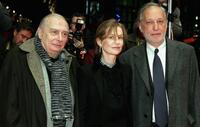 Director Claude Chabrol, Isabelle Huppert and Francois Berleand at the premiere of "Comedy of Power" (L' Ivresse du Pouvoir) during the 56th Berlin International Film Festival.