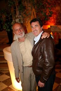 Francois Berleand and Francois Cluzet at the opening of the new Mulberry flagship store.