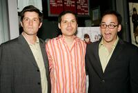 Michael Showalter, Michael Ian Black and David Wain at the premiere of "The Baxter."