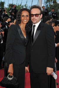 Karine Silla and Vincent Perez at the France premiere of "The Artist."