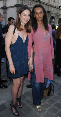 Elsa Zylberstein and Karine Silla at the 23rd Fete Du Cinema Reception in Paris.
