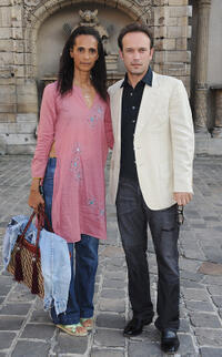 Karine Silla and Vincent Perez at the 23rd Fete Du Cinema Reception in Paris.