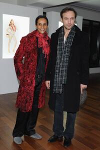 Karine Silla and Vincent Perez at the Terry Richardson's exhibition opening for Vogue Calendar.