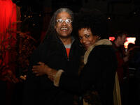 Elvis Mitchell and Leslie Silva at the Film Independent party during the 2008 Sundance Film Festival.