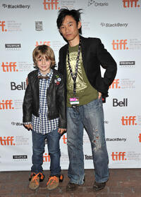 Ty Simpkins and writer/director James Wan at the premiere of "Insidious" during the 35th Toronto International Film Festival.