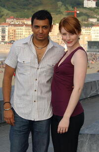 M. Night Shyamalan and actress Bryce Dallas Howard at the 52nd San Sebastian International Film Festival.