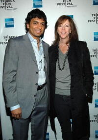 M. Night Shyamalan and Tribeca Film Festival founder Jane Rosenthal at the Tribeca Film Festival.