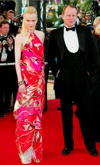 Nicole Kidman and Stellan Skarsgard at the premiere of "Dogville" during the 56th International Cannes Film Festival 2003.