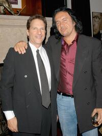 Producer Peter Guber and Gene Simmons at the Wesley Clark at Gubers.