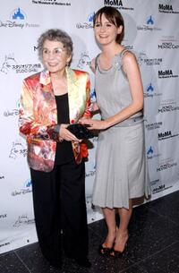 Jean Simmons and Emily Mortimer at the premiere of "Howls Moving Castle" in New York City.