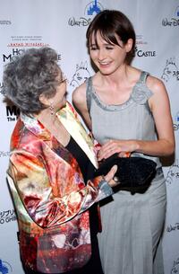 Jean Simmons and Emily Mortimer at the premiere of "Howls Moving Castle" in New York City.