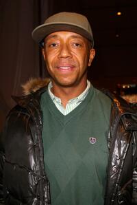 Russell Simmons at the fashion tents during Mercedes-Benz Fashion Week Fall 2008.