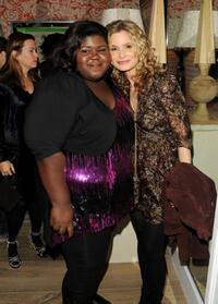 Gabourey Sidibe and Kyra Sedgwick at the after party of the screening of "Precious."