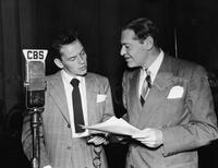 Frank Sinatra and Marx Loeb at the performance on "Readers' Digest Radio".