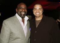 Sinbad and Chris Gardner at the afterparty for the premiere of "The Pursuit of Happyness."
