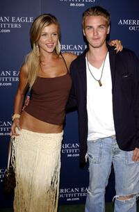 Joanna Krupa and Riley Smith at the AE Jeans Will Rock You Campaign.
