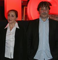 Dominique Blanc and Gabriel Aghion at the premiere of "Monsieur Max."