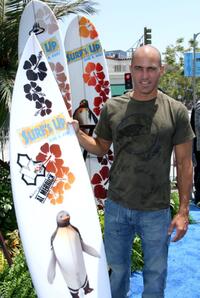 Kelly Slater at the premiere of "Surfs Up."