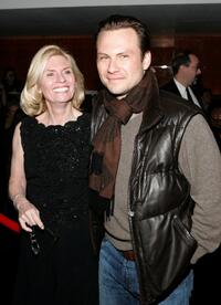 Mary Jo Slater and Christian Slater at the after party of the opening night of "The Glass Menagerie."