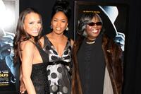 Antonique Smith, Angela Bassett and Voletta Wallace at the premiere of "Notorious."