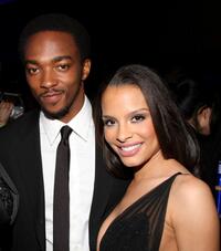 Anthony Mackie and Antonique Smith at the after party of the premiere of "Notorious."