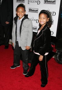 Actors Jaden Smith and his sister Willow at the N.Y. premiere of "I Am Legend."