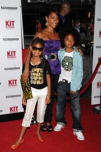 Jada Pinkett Smith, Willow Smith and Jaden Smith at the premiere of "Kit Kittredge: An American Girl."