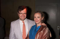 Kenneth Lonergan and J. Smith-Cameron at the after party of Douglas Carter Beane's new play "Music From A Sparkling Planet" in New York.