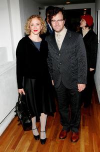 J. Smith-Cameron and Kenneth Lonergan at the opening night of "The God of Hell."