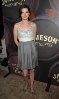 Cobie Smulders at the spring premiere party of "How I Met Your Mother."