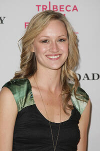 Kerry Bishe at the after party of the premiere of "Nice Guy Johnny" during the Tribeca Film Festival in New York.