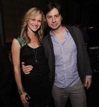 Kerry Bishe and Zach Braff at the after party of the premiere of "Nice Guy Johnny" during the Tribeca Film Festival in New York.