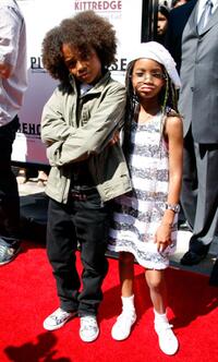 Jaden Smith and Willow Smith at the premiere of "Kit Kittredge: An American Girl."