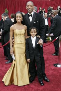Jada Pinkett Smith, Will Smith and Jaden Smith at the 79th Annual Academy Awards.