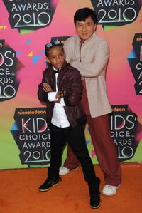 Jaden Smith and Jackie Chan at the Nickelodeon's 23rd Annual Kids Choice Awards.