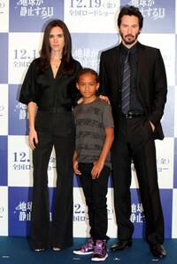 Jennifer Connelly, Jaden Smith and Keanu Reeves at the press conference of "The Day The Earth Stood Still."