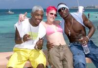 Sisqo, Singer Pink and Rapper Tyrese at the photo shoot of MTV's Spring Break 2000.