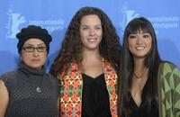 Pilar Guerrero, Claudia Llosa and Magaly Solier at the photocall of "The Milk of Sorrow" during the 59th Berlin Film Festival.