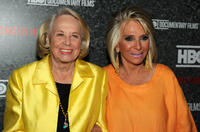 Liz Smith and President of HBO Documentary Films Sheila Nevins at the New York premiere of "Smash His Camera."