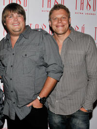 Jareb Dauplaise and Alex Solowitz at the Amber Lancaster's Birthday party in Las Vegas.