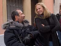 Director Iain Softley and author/co-producer Cornelia Funke on the set of "Inkheart."