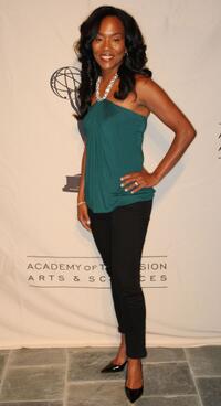 Sonja Sohn at the Academy of Television Arts & Sciences and the Writers Peer Group Emmy nominee party.