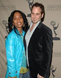Sonja Sohn and her husband Adam Plack at the event marking the fourth season of "The Wire."