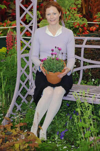 Geraldine Somerville at the press and VIP preview day for The Chelsea Flower Show in London.