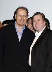Bruce Payne and Timothy Spall at the launch for the National Youth Theatre's 50th anniversary events.